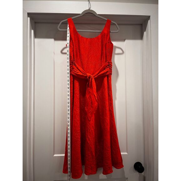 Coldwater Creek Silk Burnt Orange Sleeveless Midi Western Style Dress Size 10 - Picture 10 of 15